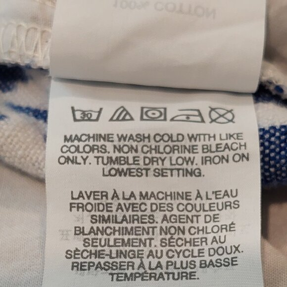 J. Crew Blue/White Ikat Zig Zag Shorts Women's Size 00 - Picture 7 of 9